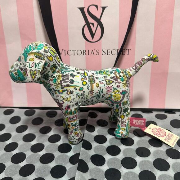 PINK Victoria’s Secret Mini Dog Plush - Picture 1 of 3